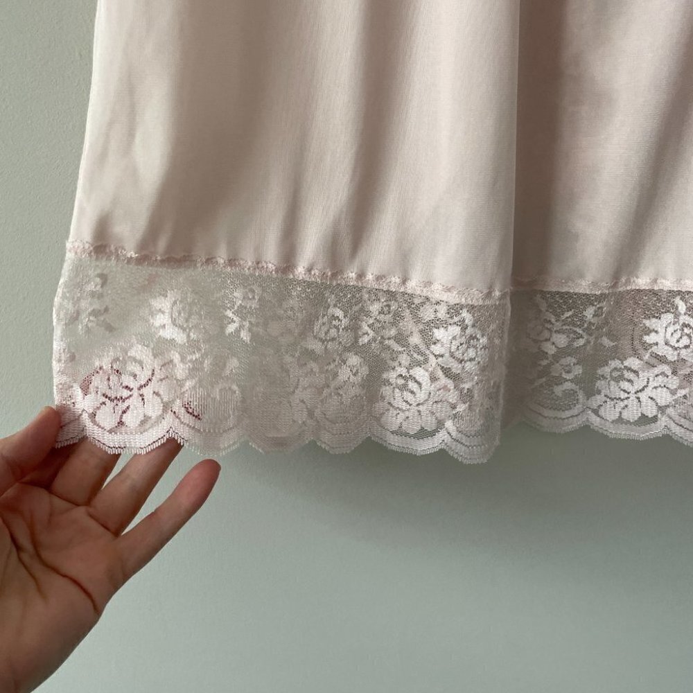 Vintage Smart Pull On High Rise Slip Skirt Pink Womens XS - Picture 4 of 7